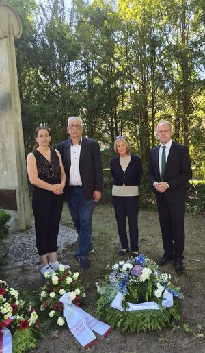 Gedenken 65 Jahre Mauerbau Edelhofdamm
